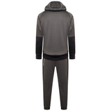 Mens Tracksuit Two Tone With Reflective Tap GREY/BLACK - AApex Store 