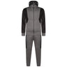 Mens Tracksuit Two Tone GREY/BLACK - AApex Store 