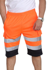 Hi Vis Shorts Work Wear Cargo Reflective - AApex Store 