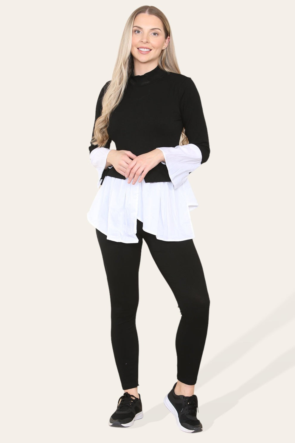 Ribbed Lounge Wear Flared Shirt and Leggings Co-Ord Set