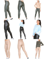 PU Fleece Line High Waisted Wet Look Faux Leather Legging