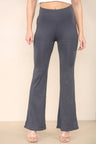 High Waisted Wide Leg Flared Trousers