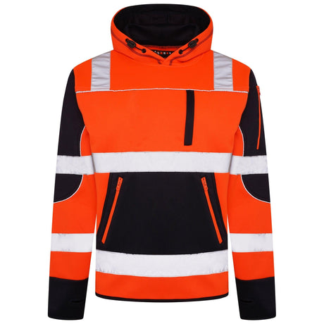 High Vis 4 Pockets Pullover Hoodie - Orange / Navy - AApex Store 