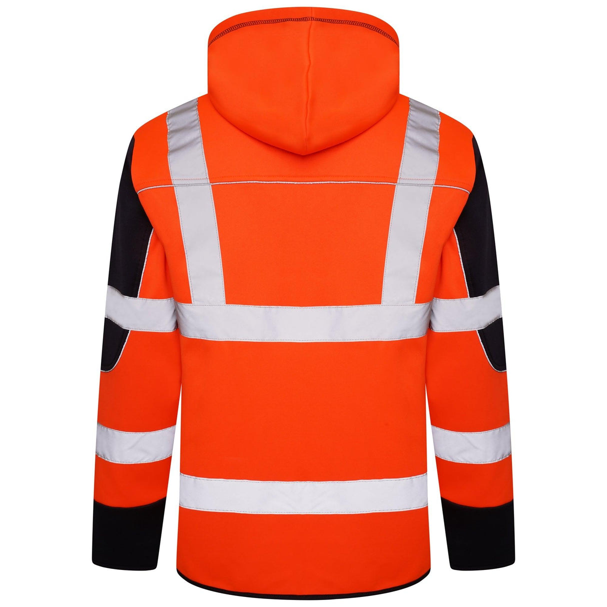 High Vis 4 Pockets Pullover Hoodie - Orange / Navy - AApex Store 