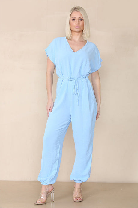 Tie Waist Stylish Harem Jumpsuit - AApex Store 