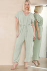 Tie Waist Stylish Harem Jumpsuit - AApex Store 