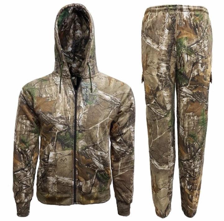 Men's Jungle Suit Jacket Hunting Fishing Coat Hoodie + Trouser - AApex Store 