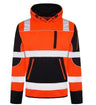 Men Hi Viz Workwear 4 Zip High Vis Pullover Hoodie Safety Work Wear Extra Pockets - AApex Store 