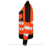 Hi Vis 4 Pockets Stand Collar Zipper Hoodie Orange/Navy Yellow/Navy - AApex Store 