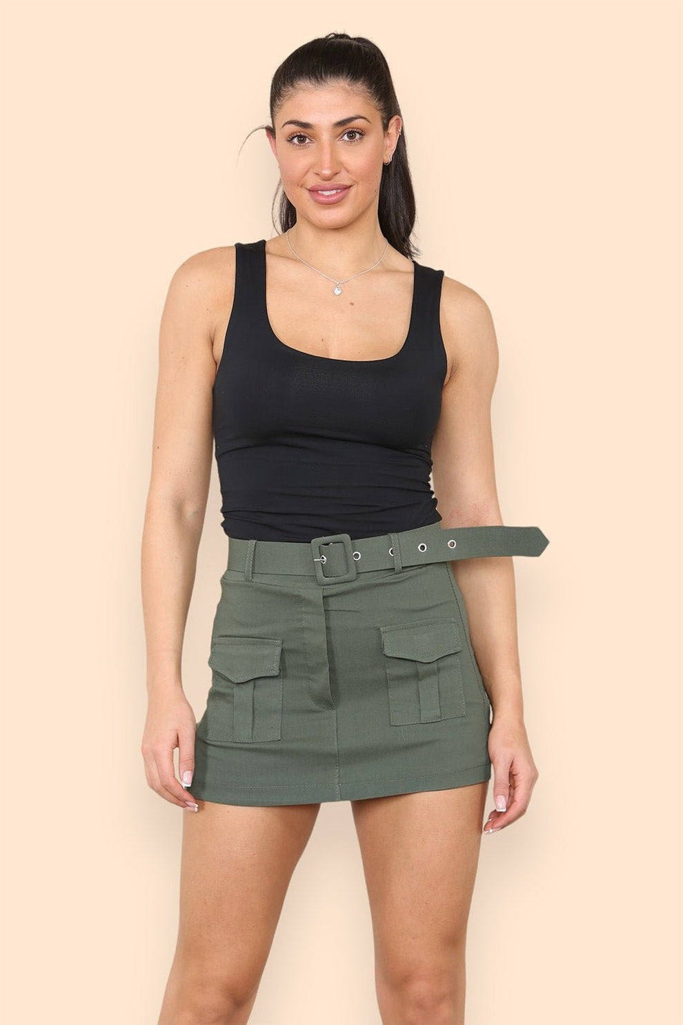 Belted Cargo Skorts - AApex Store 