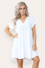 Fancy Style Tiered Smock Dress - AApex Store 