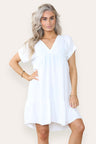 Fancy Style Tiered Smock Dress - AApex Store 