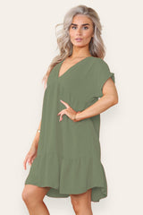 Fancy Style Tiered Smock Dress - AApex Store 