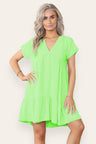 Fancy Style Tiered Smock Dress - AApex Store 