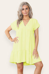 Fancy Style Tiered Smock Dress - AApex Store 