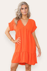 Fancy Style Tiered Smock Dress - AApex Store 