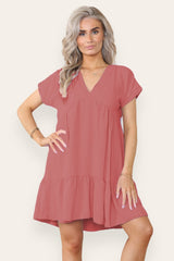 Fancy Style Tiered Smock Dress - AApex Store 