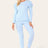 Frilled Sleeves Set Shoulder Golden Button Lounge Wear Suit - AApex Store 