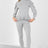 Puff Sleeves Set Frill Hem Peplum Ribbed Lounge Wear Suit - AApex Store 