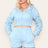 Ruched Sleeves Cropped Zip Up Front Elasticated Hem Hooded & Shorts Fleece Co-Ord Set - AApex Store 