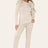 Ruffle Frill Shoulder Ribbed Loungewear Co-Ord Top & Trouser Set - AApex Store 