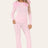 Ruffle Frill Shoulder Ribbed Loungewear Co-Ord Top & Trouser Set - AApex Store 