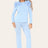 Ruffle Frill Shoulder Ribbed Loungewear Co-Ord Top & Trouser Set - AApex Store 