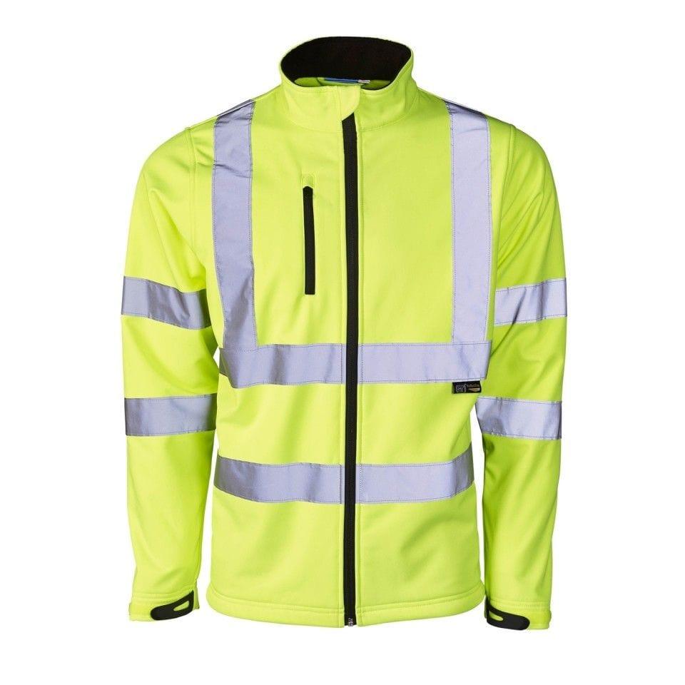 Hi Vis EN ISO 20471 Certified Softshell Jacket Yellow - AApex Store 