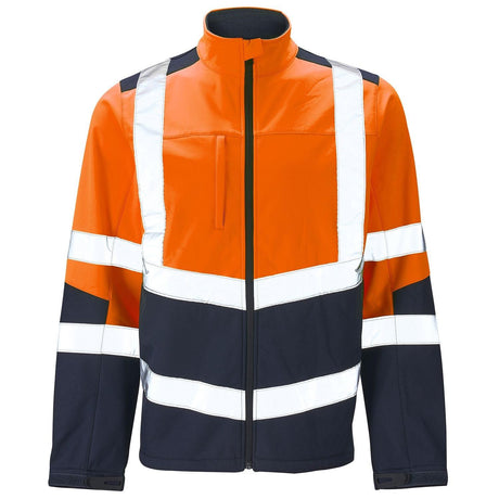 High Vis Softshell Jacket Orange/Navy - AApex Store 